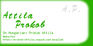 attila prokob business card